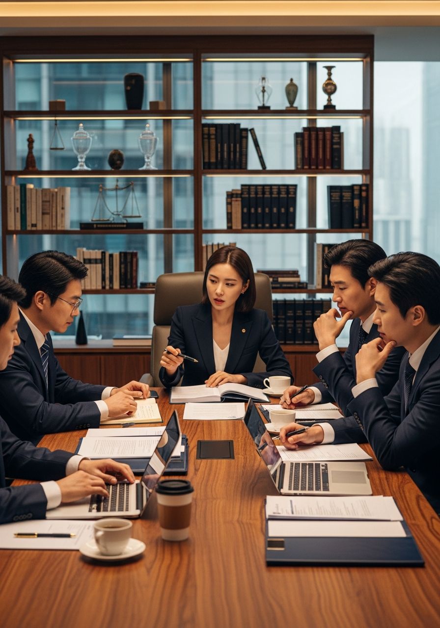 더프라임 변호사 팀 회의