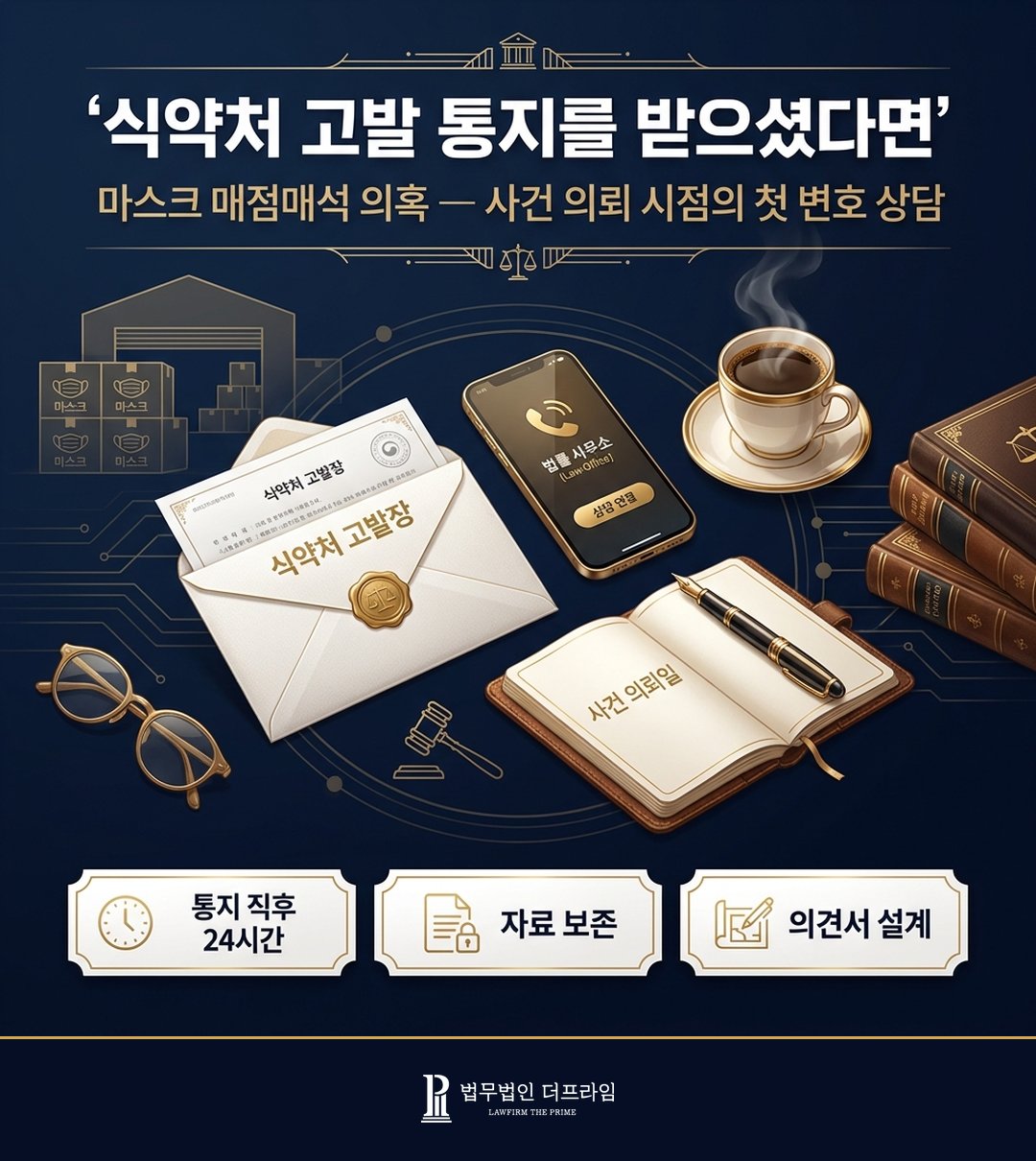 식약처 마스크 매점매석 의혹 고발 통지 변호 상담
