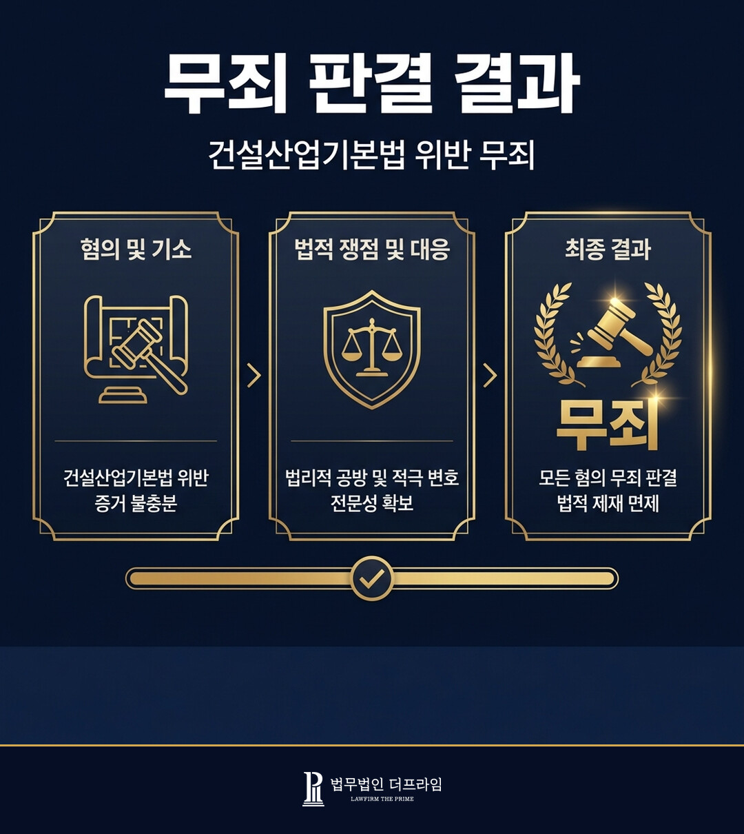 [ 법무법인 더프라임 ] 건설산업기본법 위반 (명의대여) 혐의로 기소된 피고인에 대한 무죄 도출 - 법무법인 더프라임