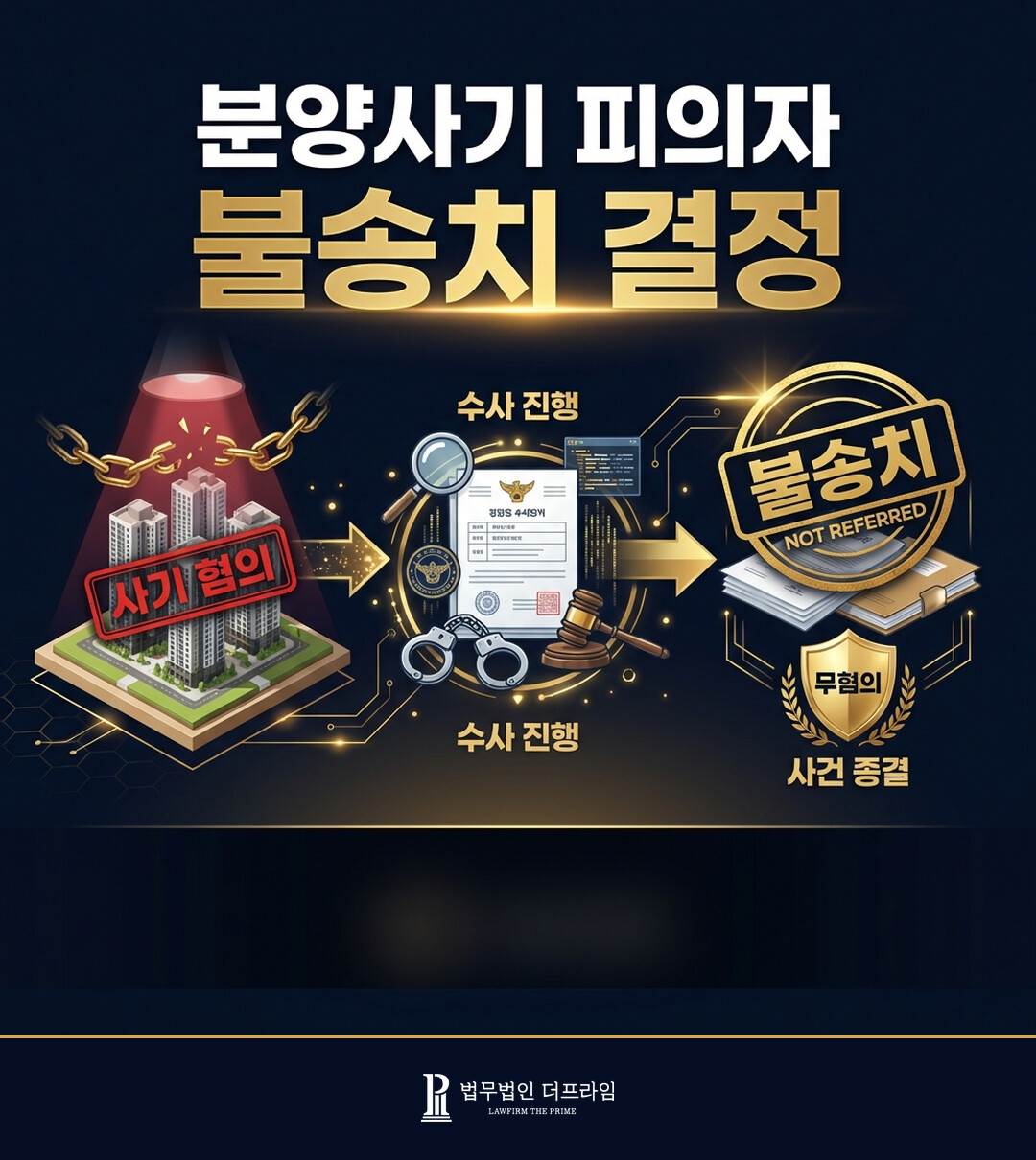 [법무법인 더프라임] 분양사기 피의자에 대한 불송치 결정 도출 - 법무법인 더프라임
