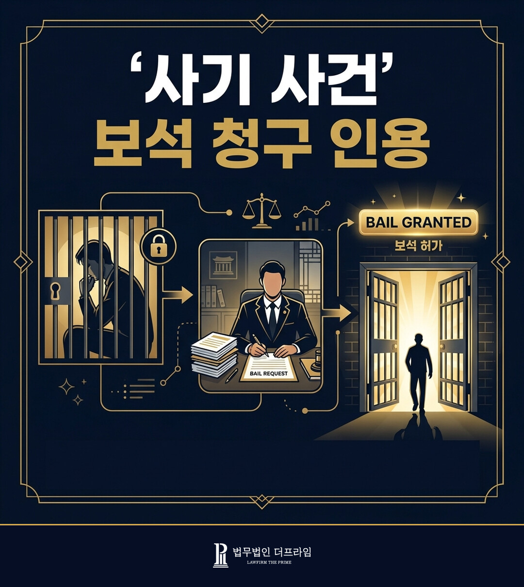 [법무법인 더프라임] 사기 사건 보석 청구 인용 - 법무법인 더프라임