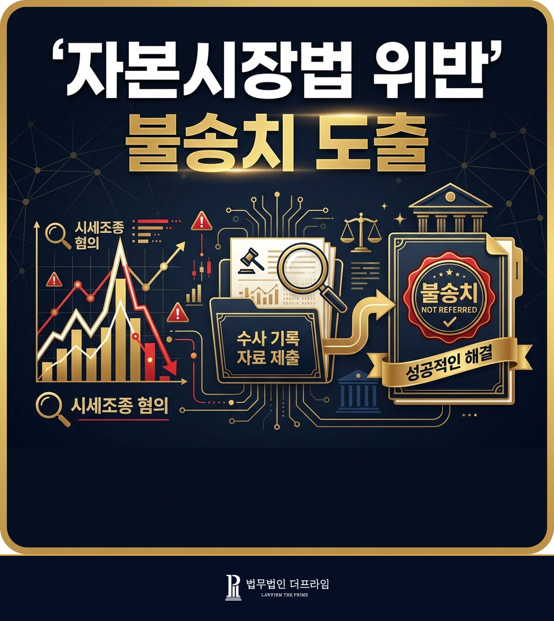 [법무법인 더프라임] 자본시장법 위반 등 불송치 도출 - 법무법인 더프라임