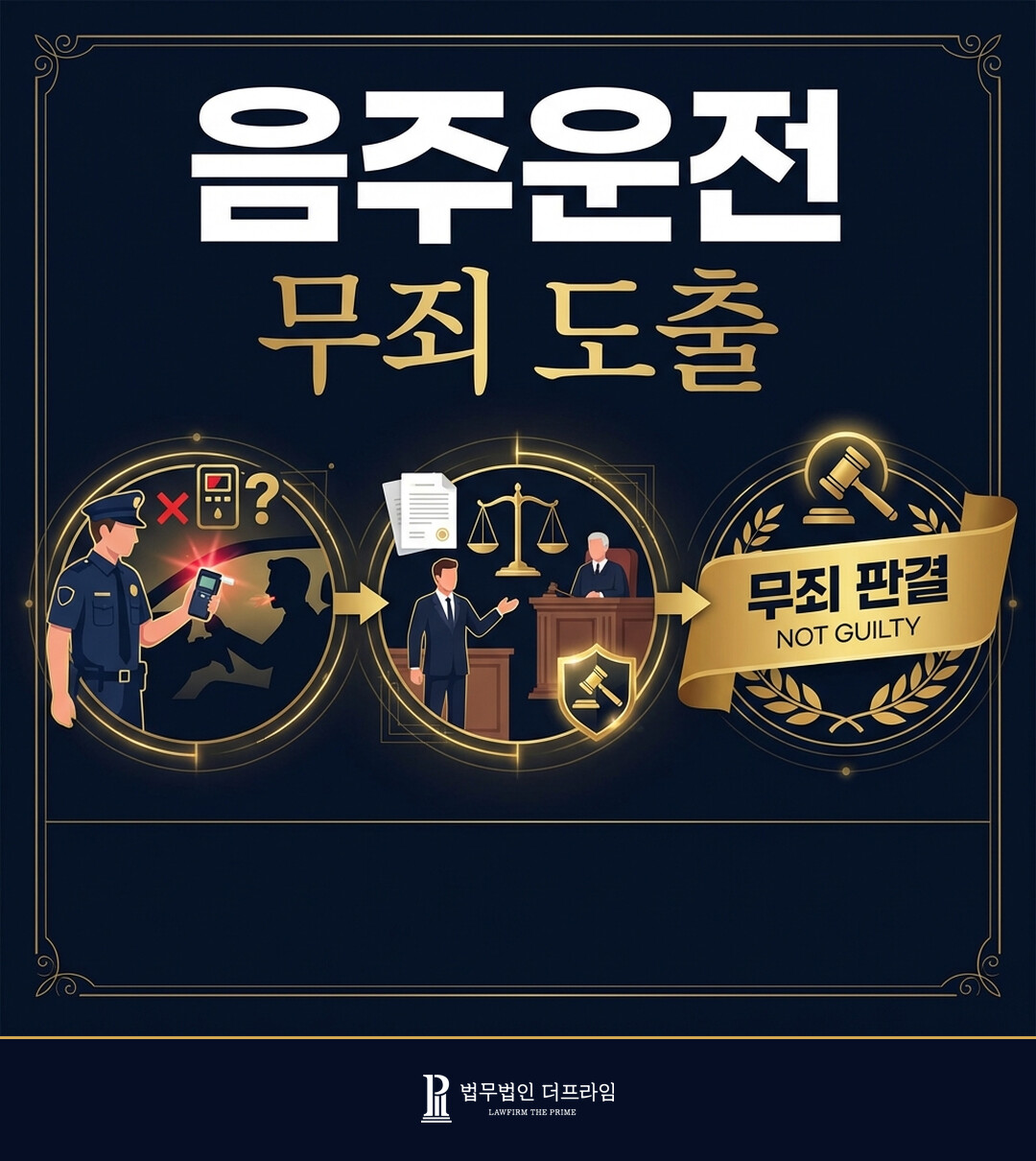 [법무법인 더프라임] 도로교통법위반(음주운전) 사건 피고인 변호, 무죄 도출 - 법무법인 더프라임