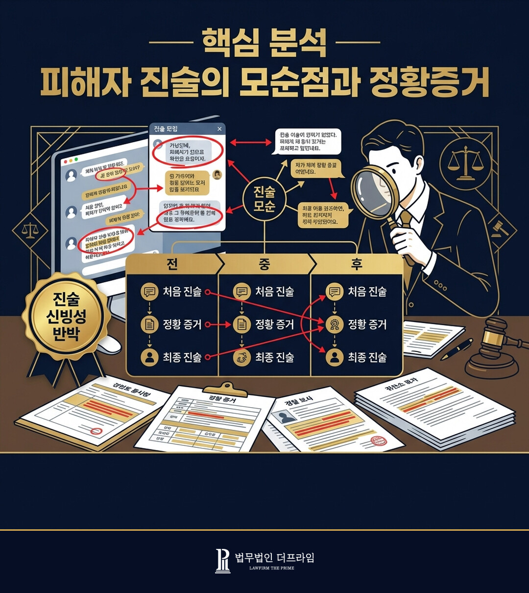 피해자 진술 모순점 분석