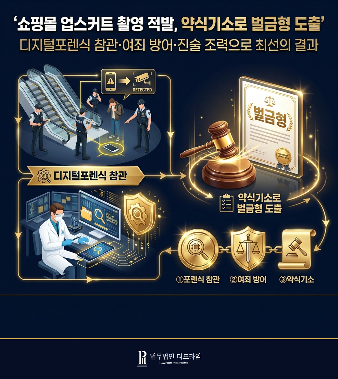 쇼핑몰 업스커트 촬영 적발 약식기소 벌금형 도출