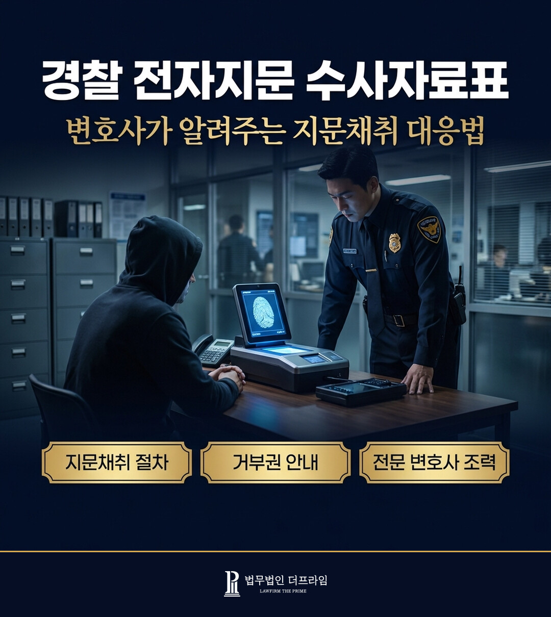 경찰 조사 후 전자지문 채취 요청