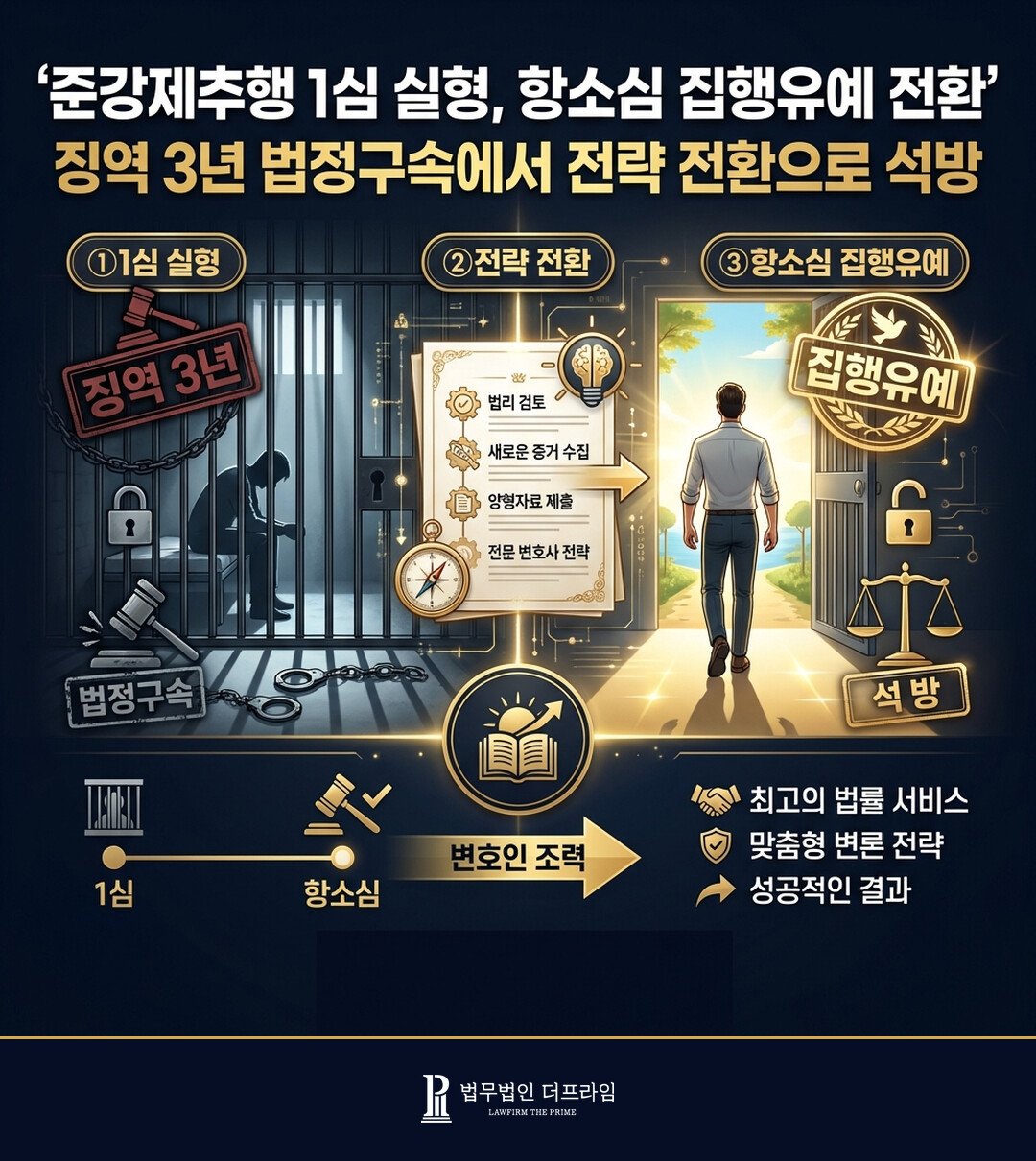 준강제추행 1심 실형 항소심 집행유예 전환