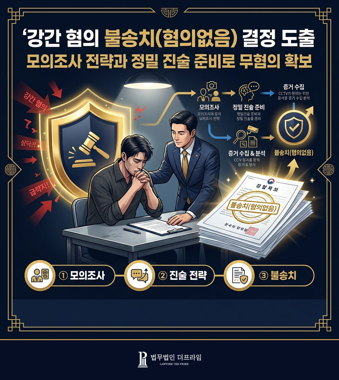 강간 혐의 불송치 혐의없음 결정 도출