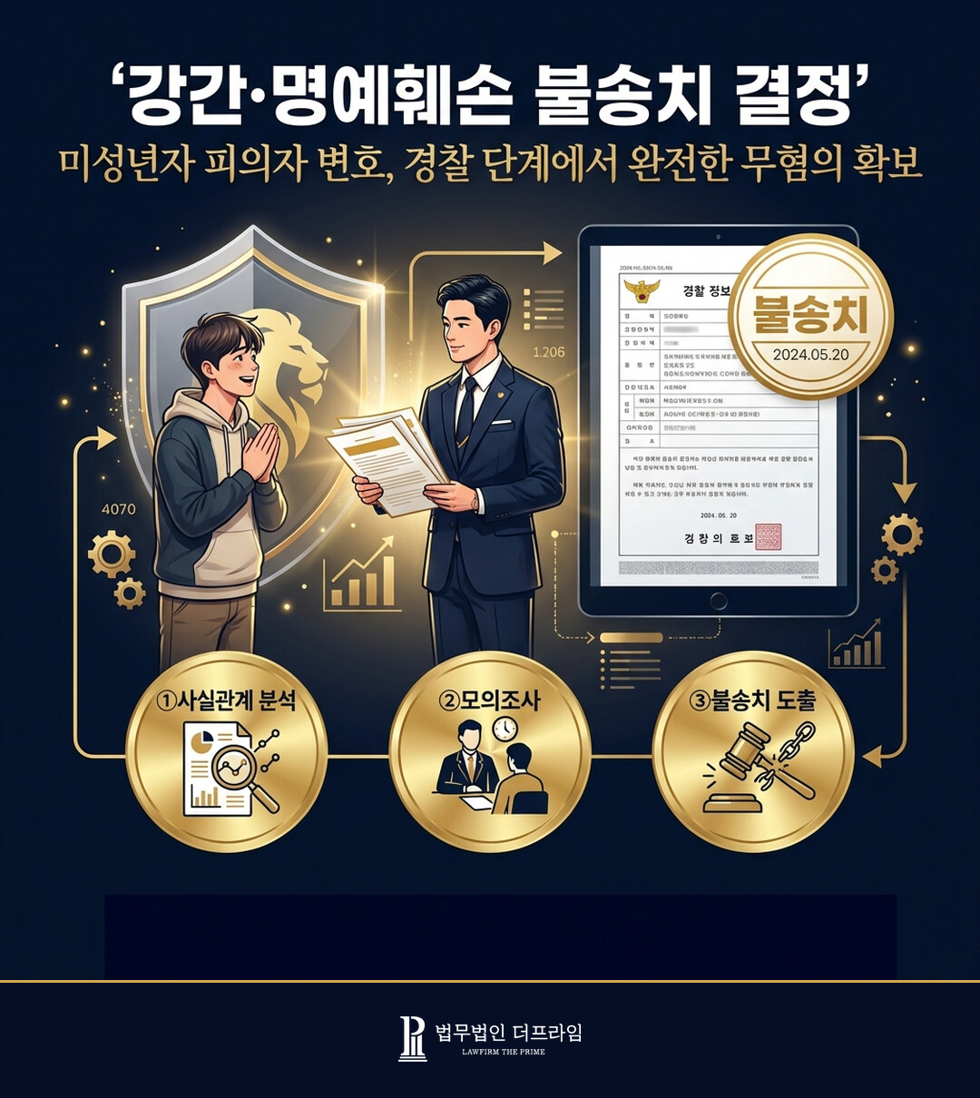 강간 불송치 - 강간 명예훼손 불송치 결정 성범죄 변호사