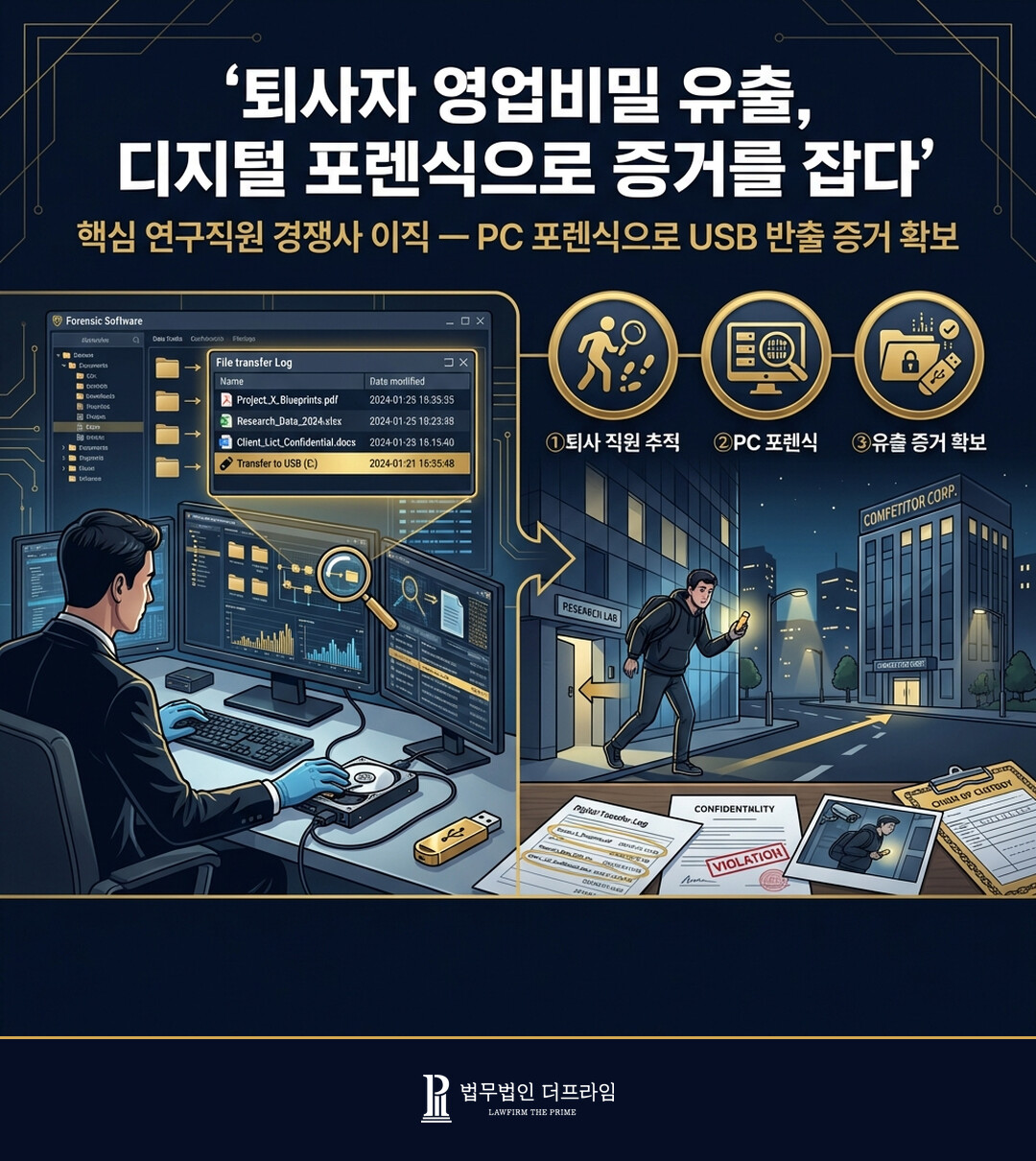 퇴사자 영업비밀 유출 디지털포렌식으로 증거를 잡다