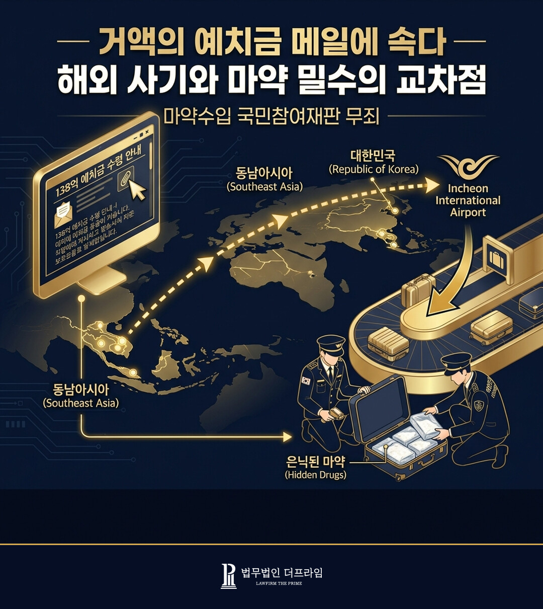 거액의 예치금 메일에 속다 - 해외 사기와 마약 밀수의 교차점