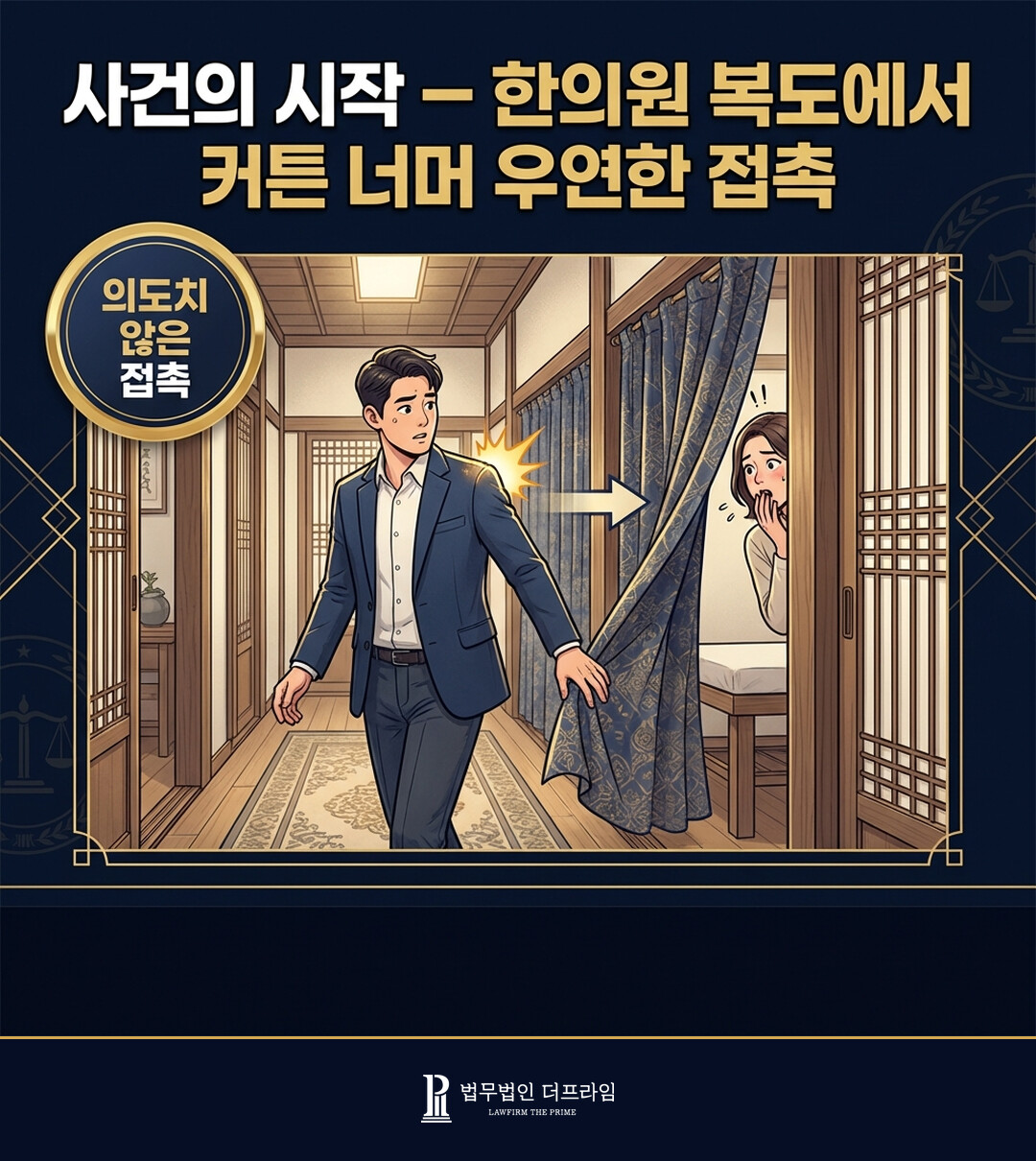 한의원 복도 우연한 접촉 사건 개요