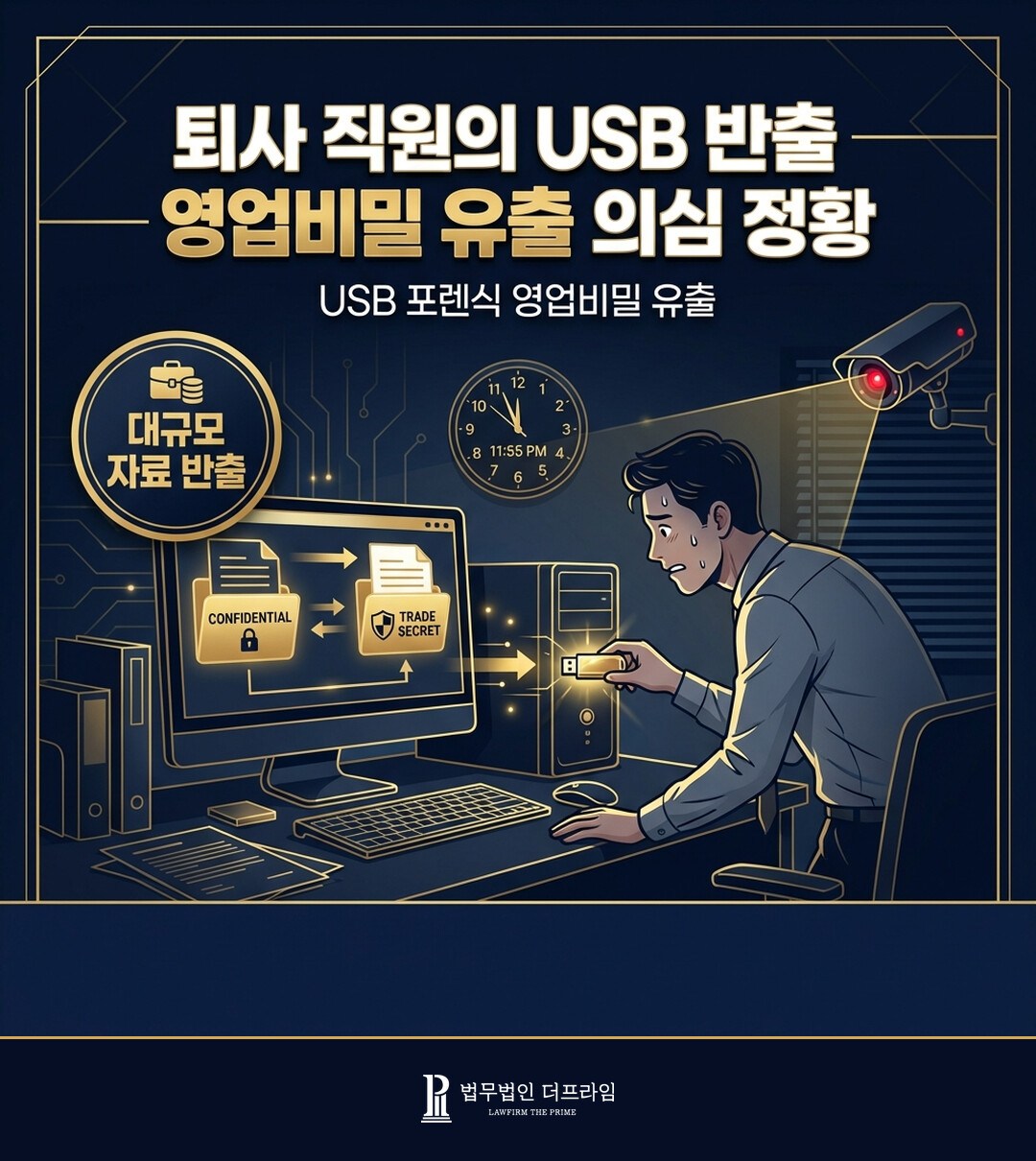퇴사 직원의 USB 반출 영업비밀 유출 의심 정황
