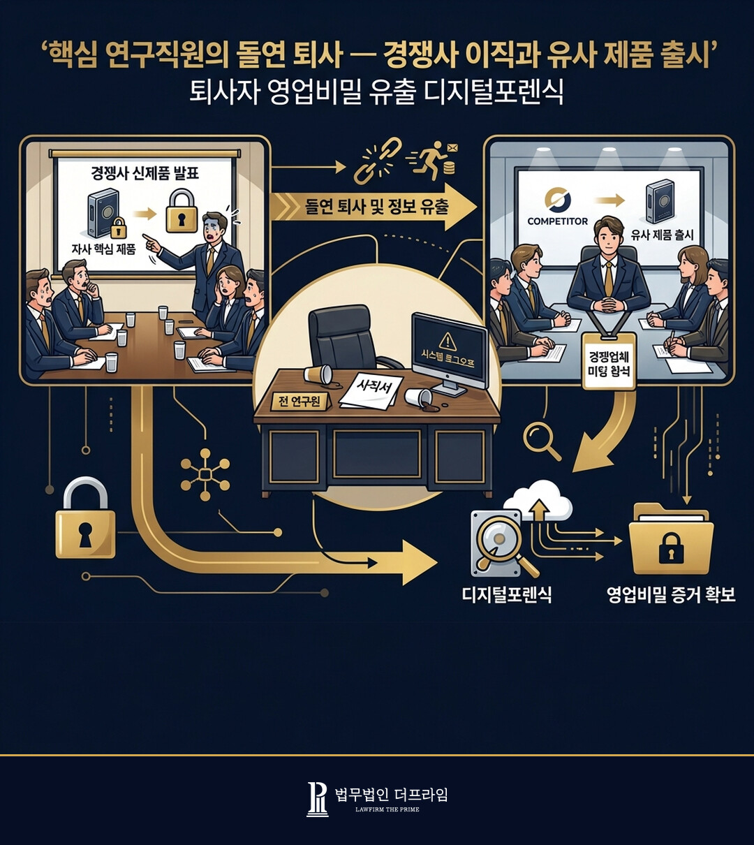 핵심 연구직원의 돌연 퇴사 경쟁사 이직과 유사 제품 출시