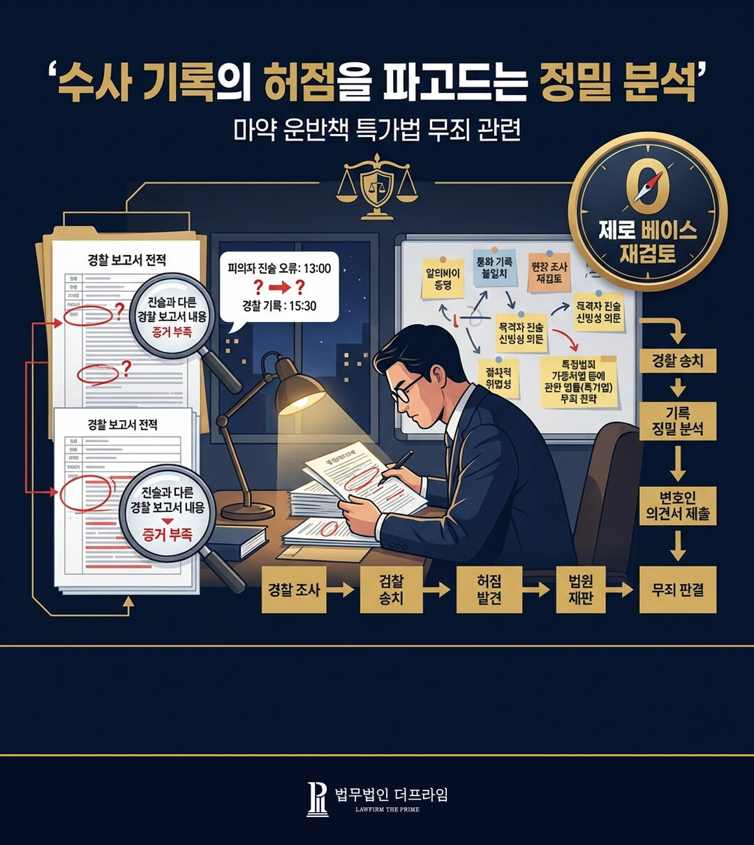 수사 기록 정밀 분석 - 조서의 허점을 파고드는 변호 전략