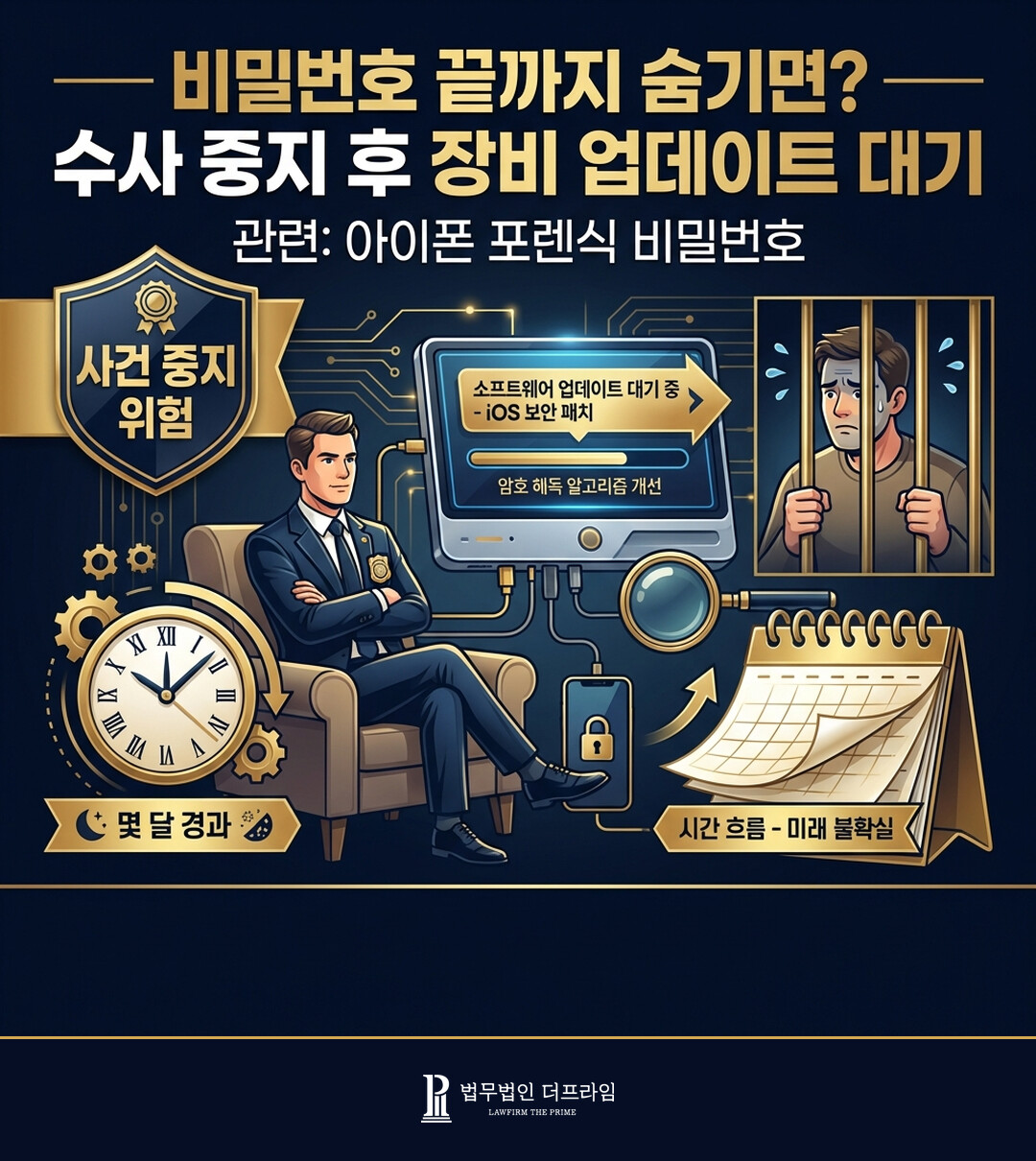 비밀번호 끝까지 숨기면 수사 중지 후 장비 업데이트 대기