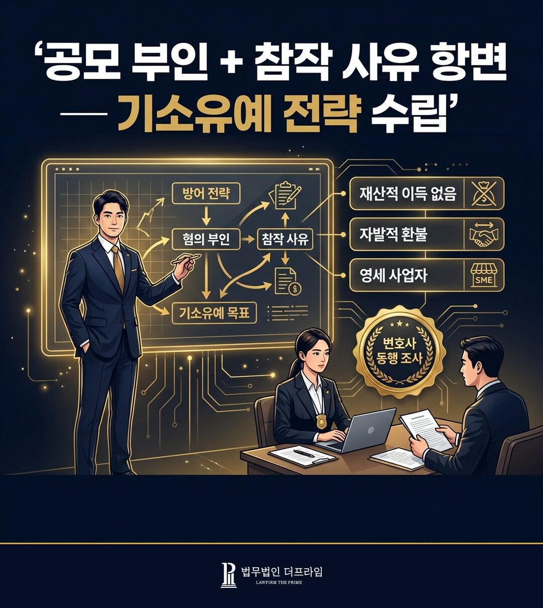 공모 부인 참작 사유 항변 기소유예 전략 수립