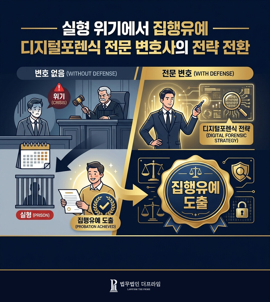 실형 위기에서 집행유예 디지털포렌식 전문 변호사의 전략 전환