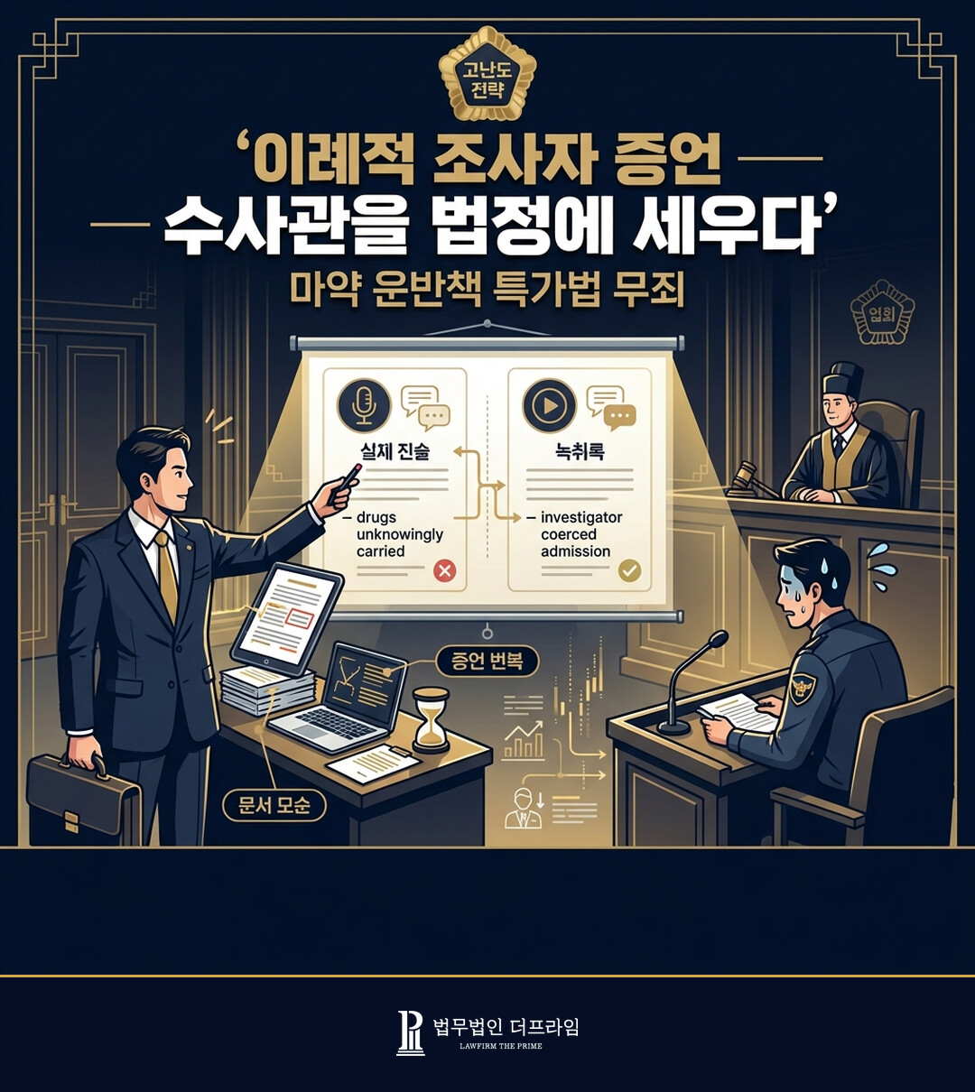 조사자 증언 전략 - 수사관을 법정에 불러 조서의 허점을 입증
