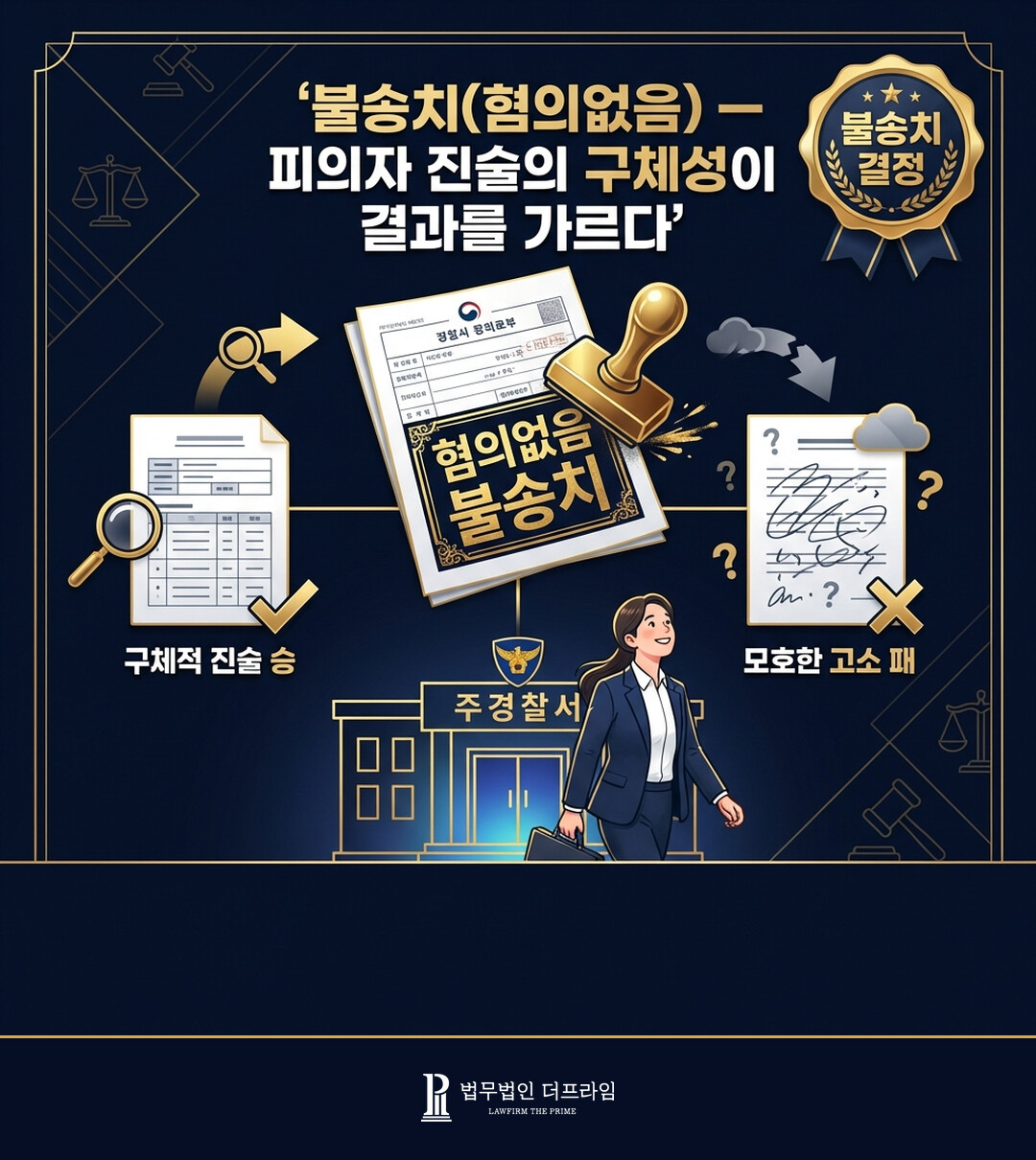 불송치 혐의없음 피의자 진술의 구체성이 결과를 가르다
