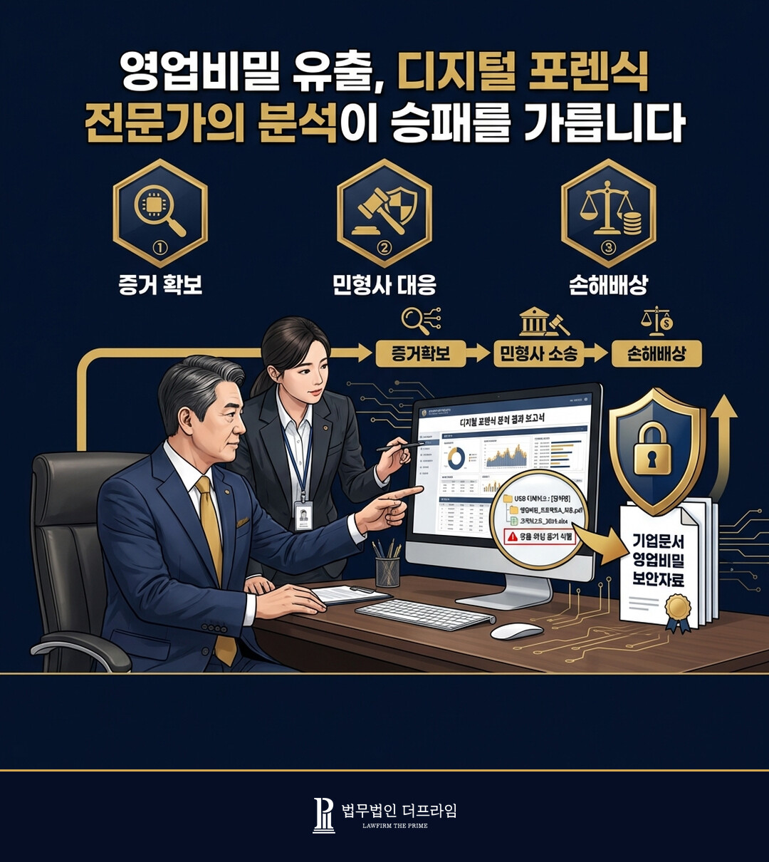 영업비밀 유출 디지털 포렌식 전문가의 분석이 승패를 가릅니다