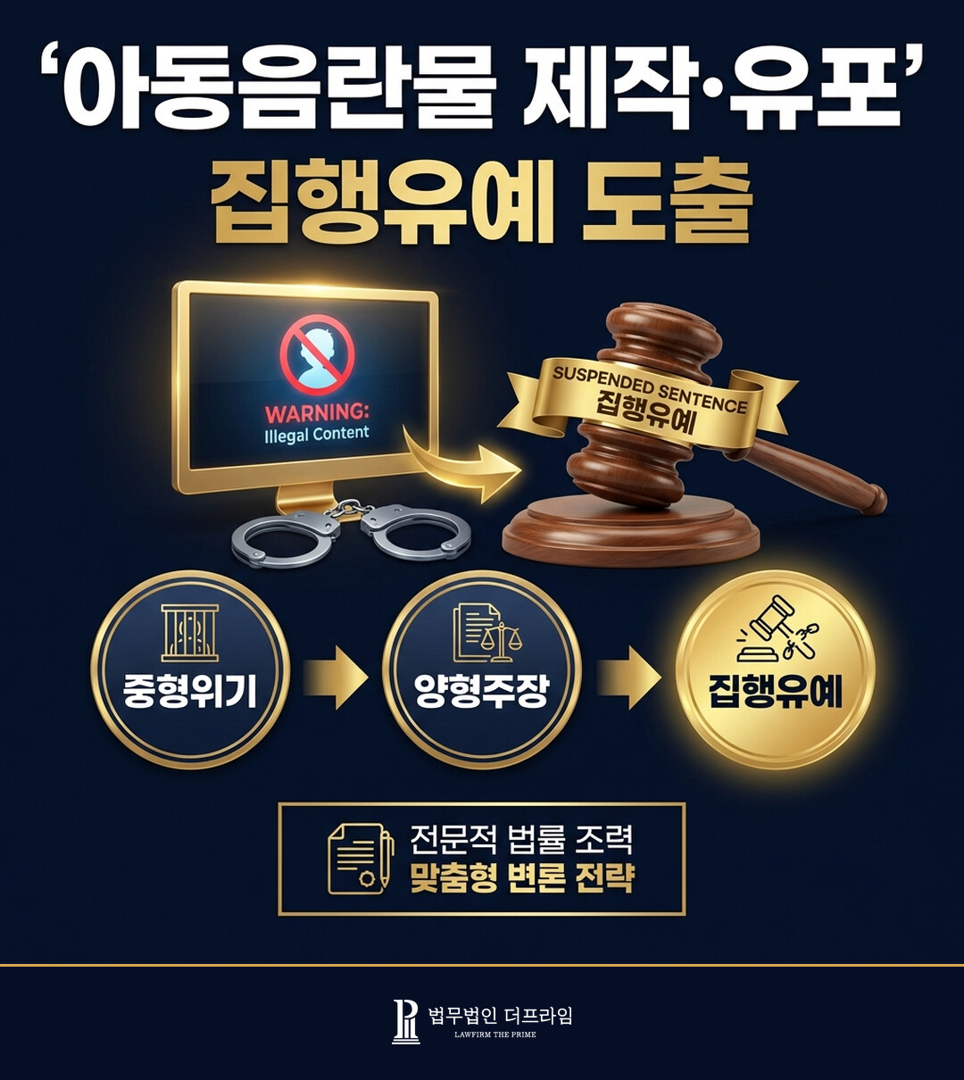 [법무법인 더프라임] 아동음란물 제작,유포사건 양형주장으로 집행유예 도출 - 법무법인 더프라임