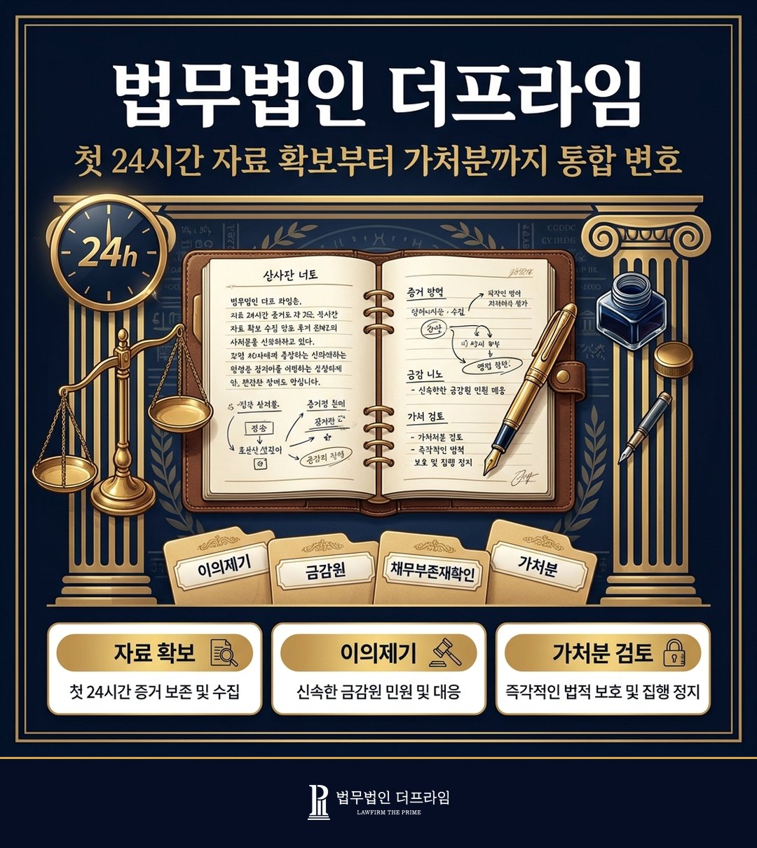 법무법인 더프라임 계좌 지급정지 변호 첫 24시간 자료 확보